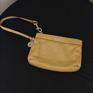 Coach Mustard Yellow Wristlet
